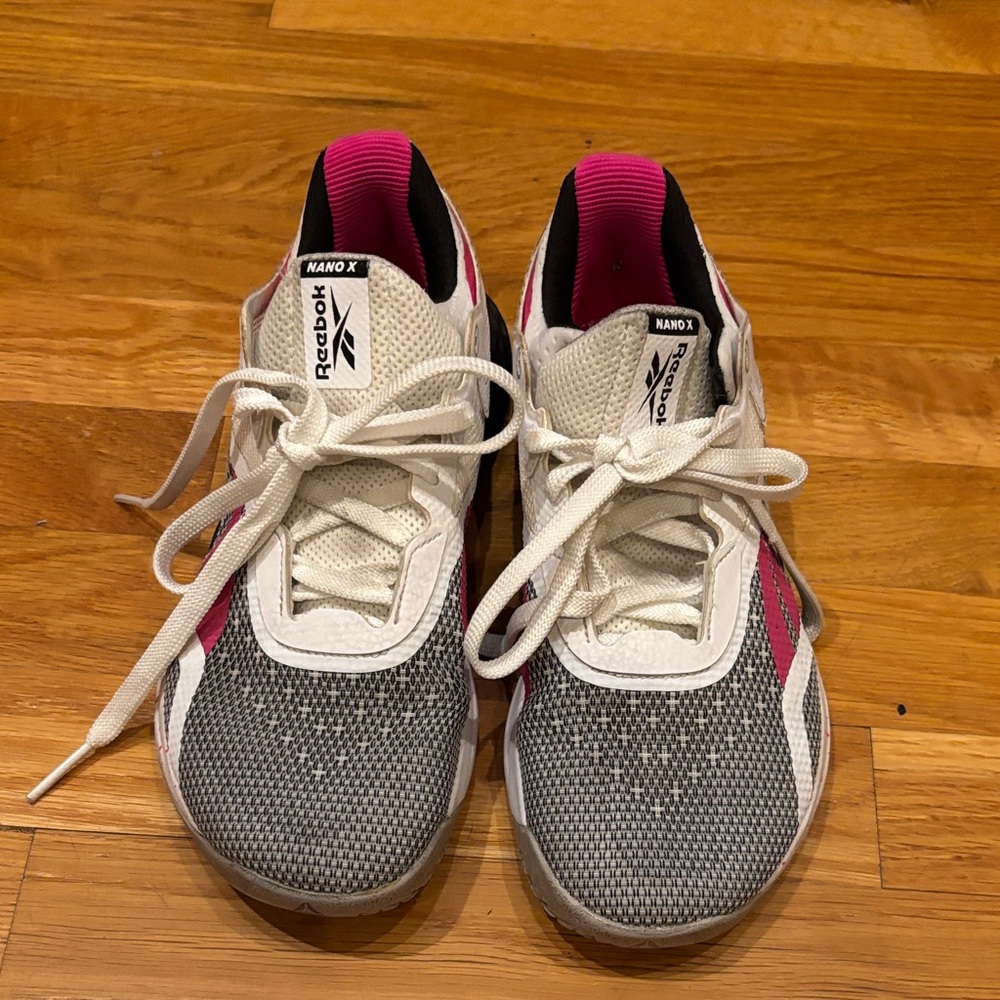 Reebok Women's Nano X Gray and Pink Crossfit Shoes